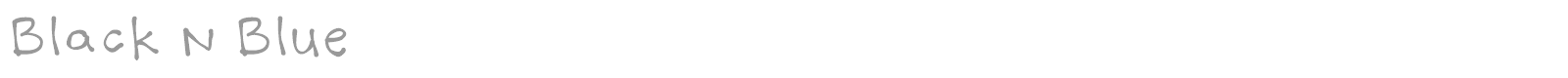 Black N Blue font preview